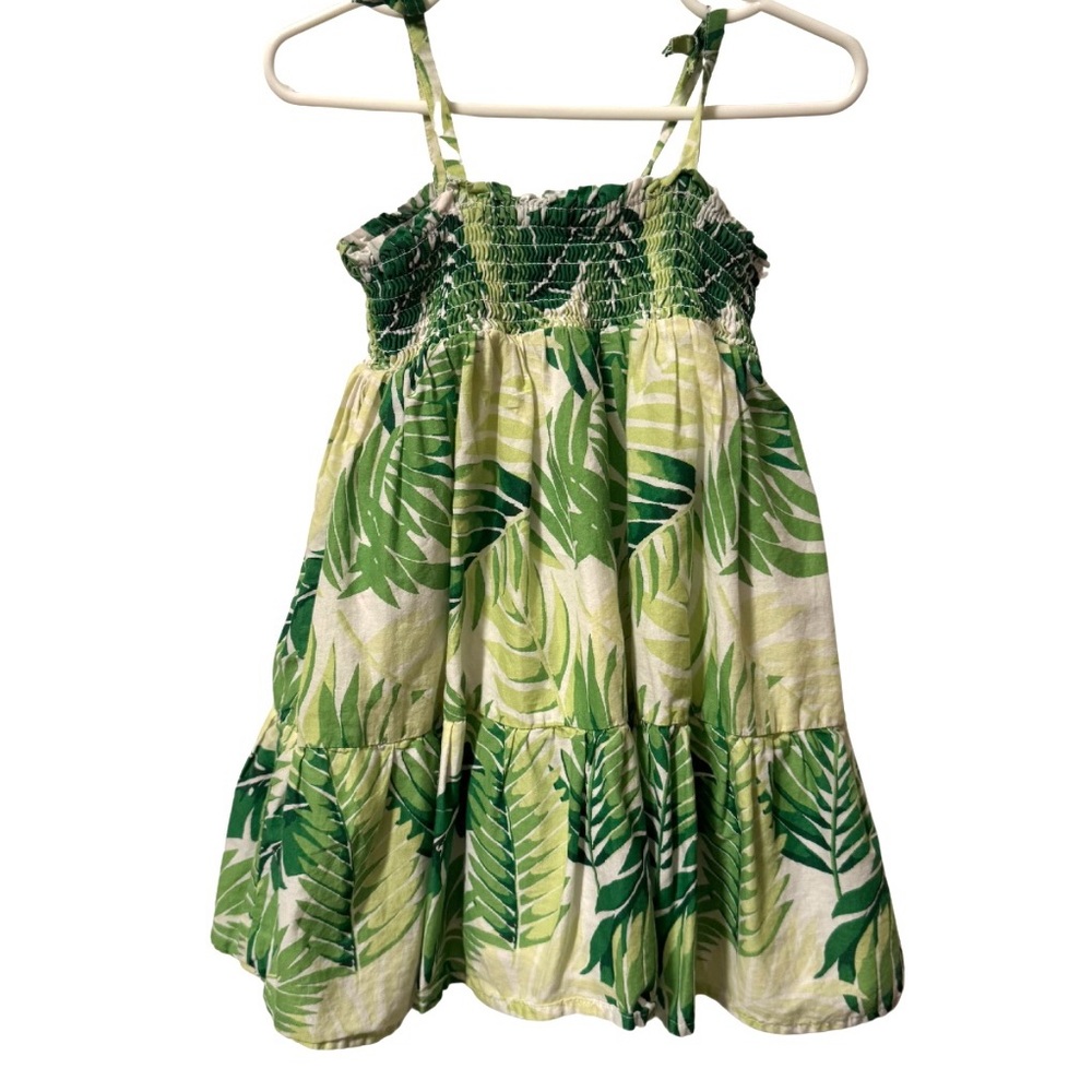 Janie and Jack Green and White Dress